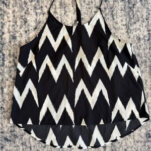 Black and White Zigzag Women's Top